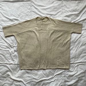 Loft Beige Short Sleeved Sweater/Shrug - Medium